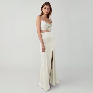 FAME AND PARTNERS drape front set top and skirt 4